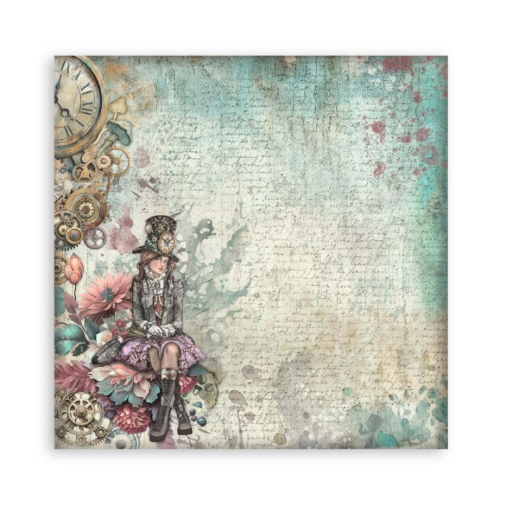 Maxi Block Papeles Scrap Stamperia 20 x20 Master of Magic 1 cara***