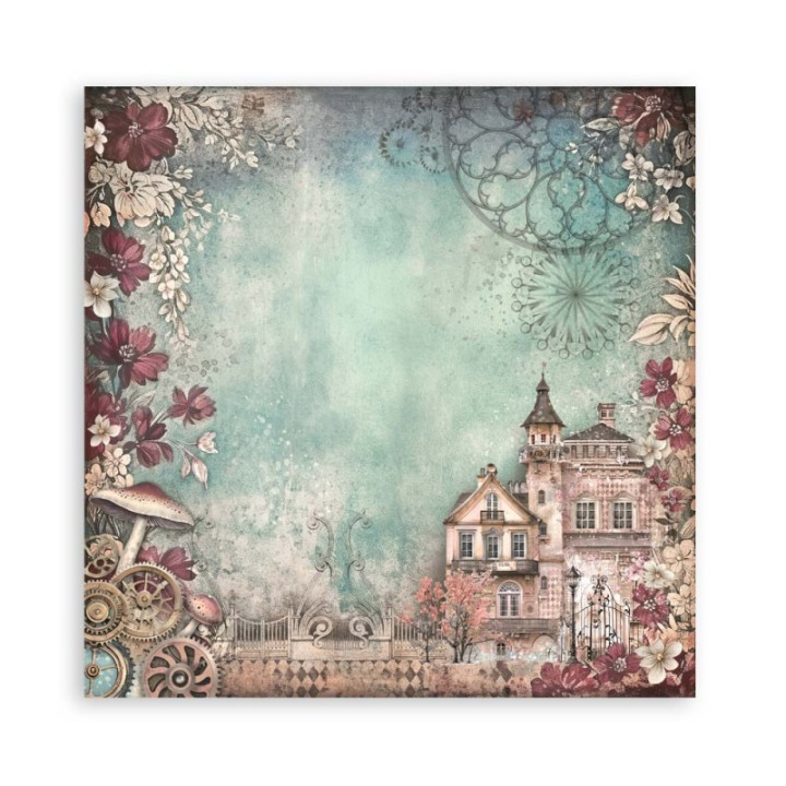 Maxi Block Papeles Scrap Stamperia 20 x20 Master of Magic 1 cara***