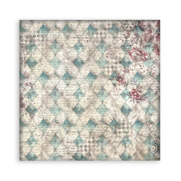 Maxi Block Papeles Scrap Stamperia 20 x20 Master of Magic 1 cara***