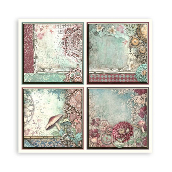 Maxi Block Papeles Scrap Stamperia 20 x20 Master of Magic 1 cara***