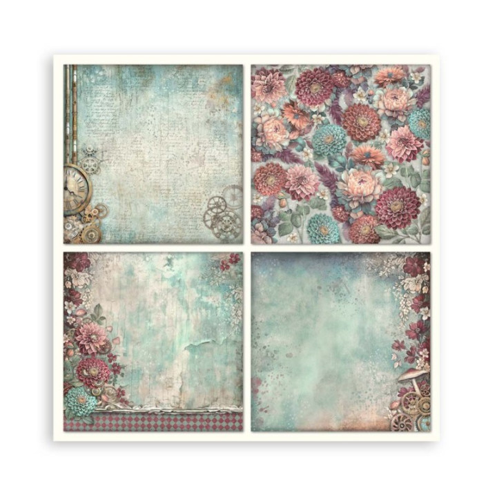 Maxi Block Papeles Scrap Stamperia 20 x20 Master of Magic 1 cara***