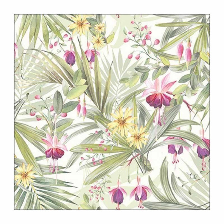 Servilletas 33x33 cm - Exotic leaves