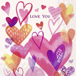 Servilletas 33x33 cm - ALMOST LOVE cream