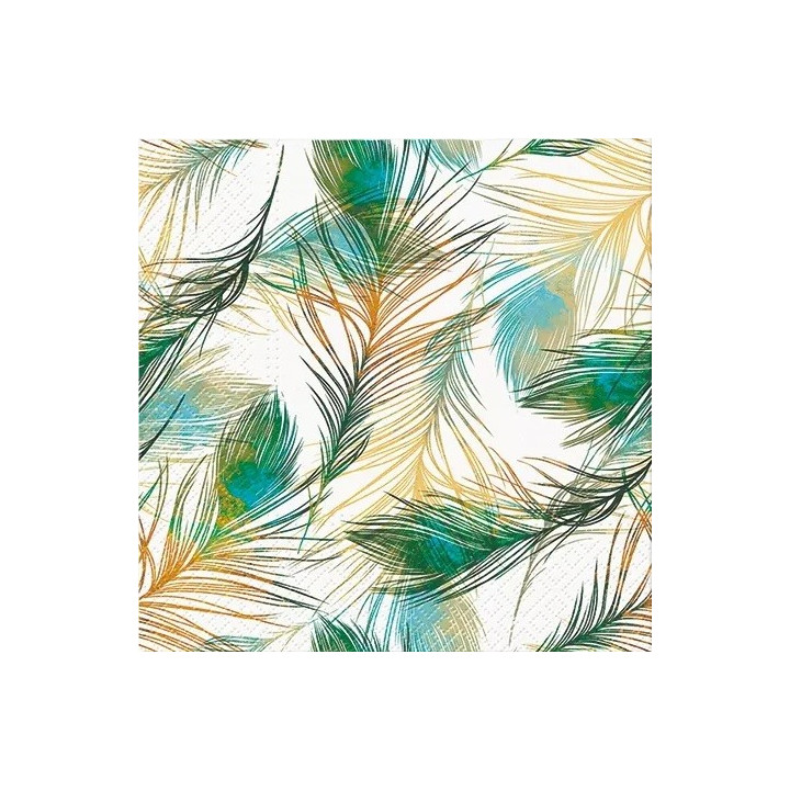 Servilletas 33x33 cm - Feather composition
