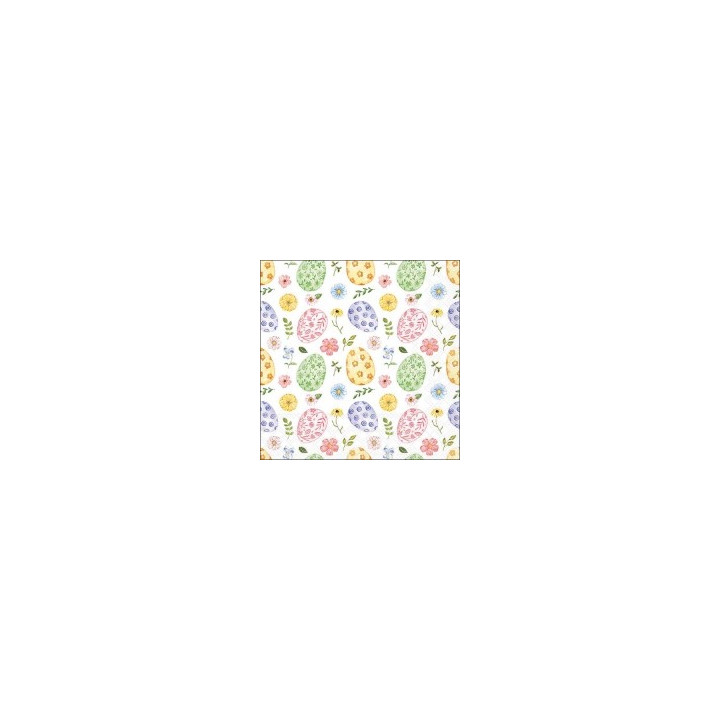 Servilletas 33x33 cm - Easter eggs and flowers