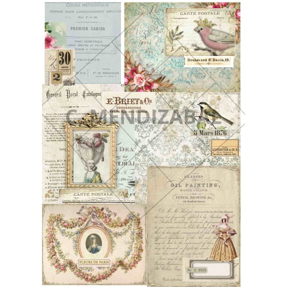 Papel de Arroz VINTAGE 261