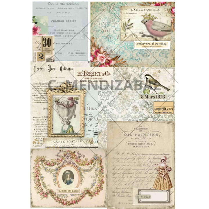 Papel de Arroz VINTAGE 261