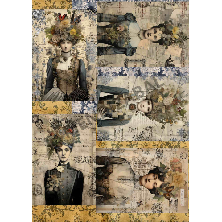 Papel de Arroz POSTALES VINTAGE 224