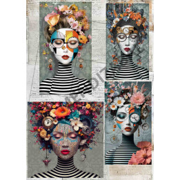 Papel de Arroz POSTALES MUJERES 248