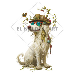 Transfer Perro Vintage DTF