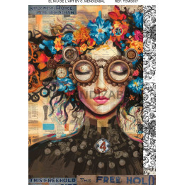 Transfer DTF Mujer Steampunk