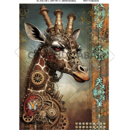 Transfer DTF Girafa Steampunk