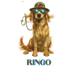 Transferir Cão com Óculos DTF
