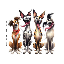 Transfer DTF Cães Engraçados