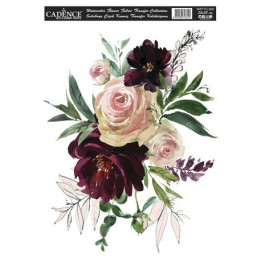 WFFTC002 Transfer TELA Watercolor Flower 25x35