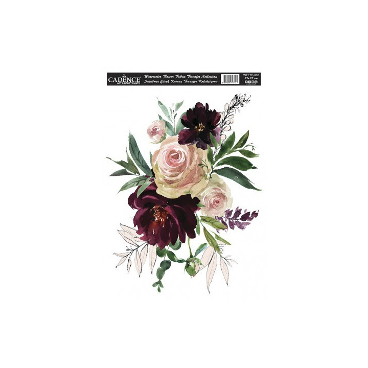 WFFTC002 TELA transferra Watercolor Flower 25x35
