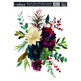 WFFTC003 Transfer TELA Watercolor Flower 25x35