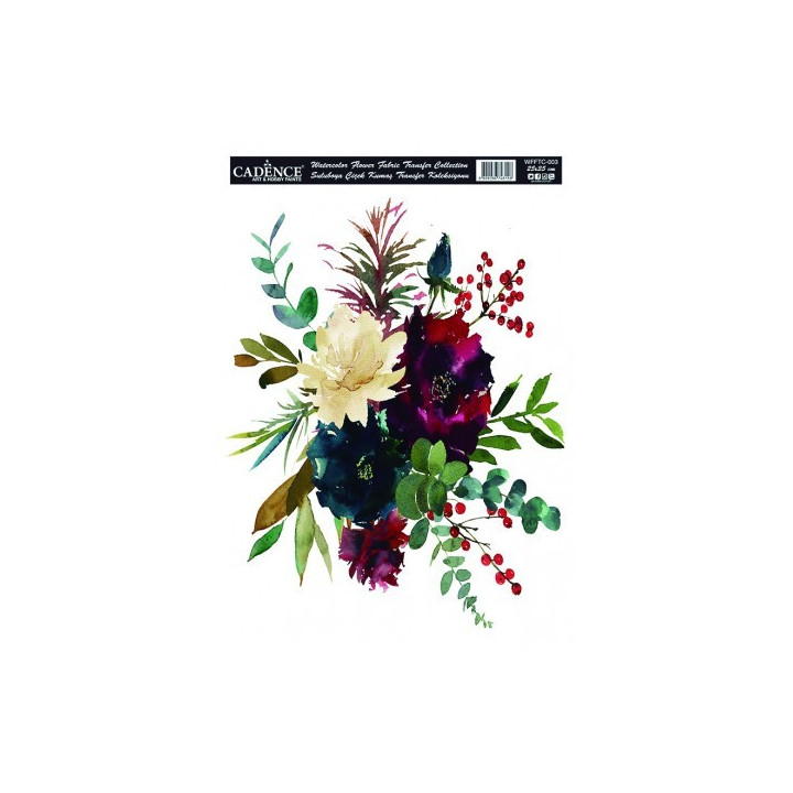 WFFTC003 TELA transferra Watercolor Flower 25x35