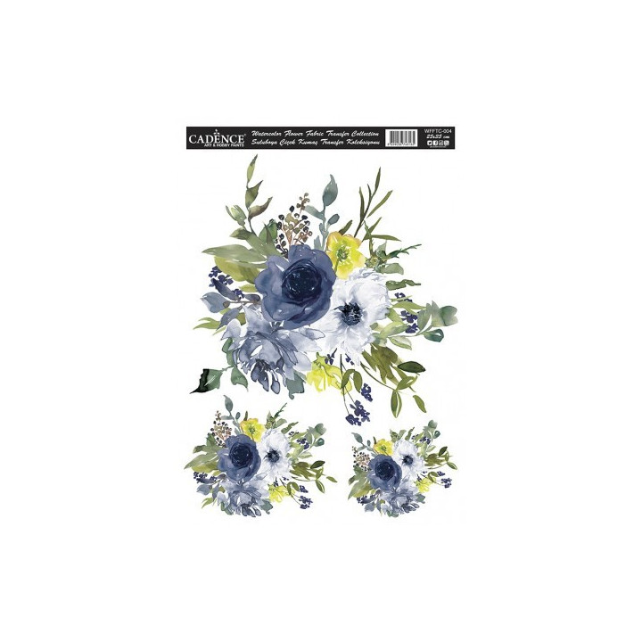 WFFTC004 Transfer TELA Watercolor Flower 25x35