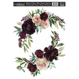WFFTC007 Transfer TELA Watercolor Flower 25x35