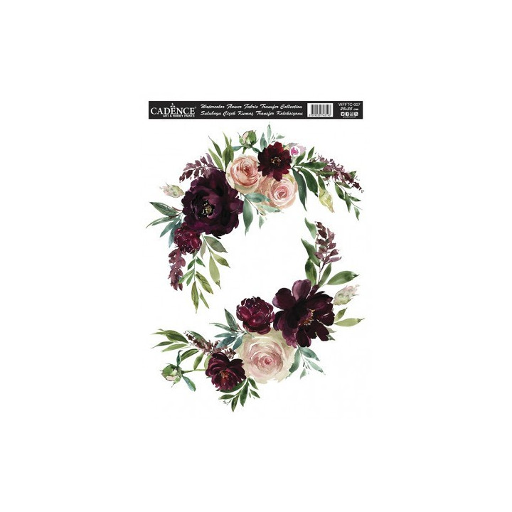 WFFTC007 Transfer TELA Watercolor Flower 25x35