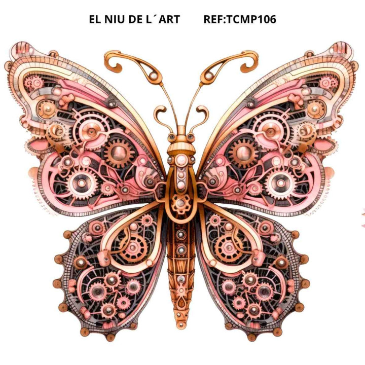 Transfer Mariposa Steampunk DTF