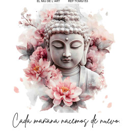 Transfer Buda amb Flors Rosa
