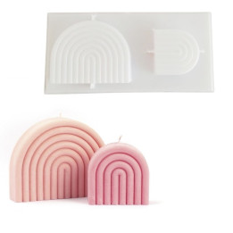 Molde doble arcoíris para VELAS