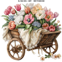 Transfer DTF Carrinho Floral