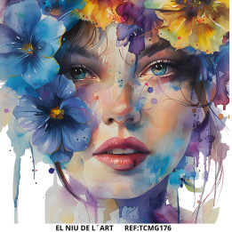Transfer DTF  Mujer entre Flores