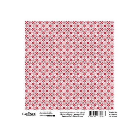 Papel Arroz 30x30cm CADENCE...