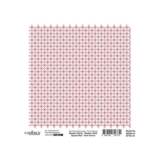 Papel Arroz 30x30cm CADENCE...