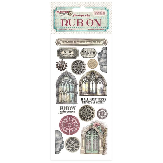 Rub-on Stamperia 10.16x21.6 cms. Venice City of Art Letras