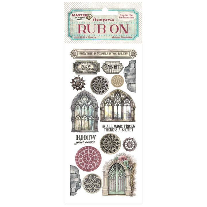 Rub-on Stamperia 10.16x21.6 cms. Venice City of Art Letras***