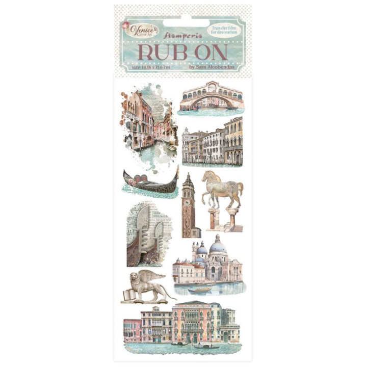 Rub-on Stamperia 10.16x21.6 cms. Venice City of Art Monumentos***