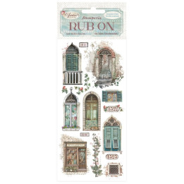 Rub-on Stamperia 10.16x21.6 cms. Venice City of Art Puertas y Ventanas***