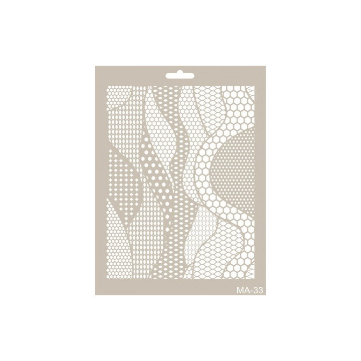 Stencil Mix Media OP ART 2