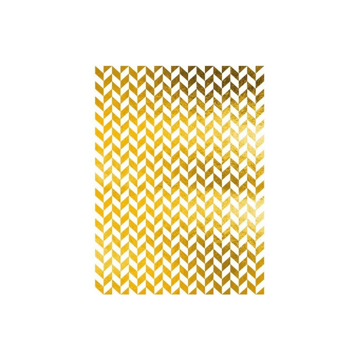 Papel De Arroz 025 Fondo ORO LINEAS