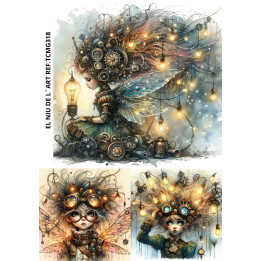 Transfer DTF Menina Steampunk G318