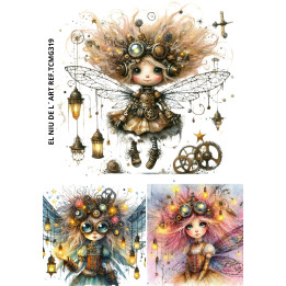 Transfer DTF Niña Steampunk