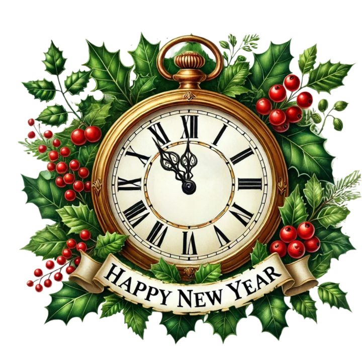 Transfer Reloj  Navidad DTF