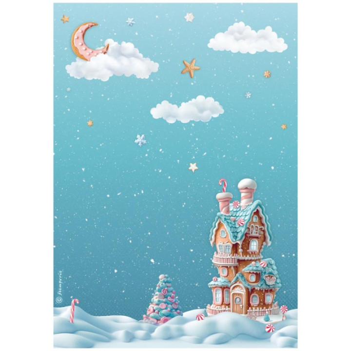 Papel de Arroz Candy Christmas casa de mazapan