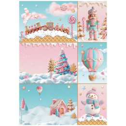 Papel de Arroz Candy Christmas cartas