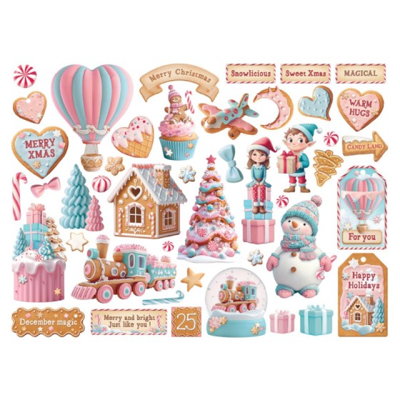 Die Cuts surtidos -Candy Christmas Stamperia