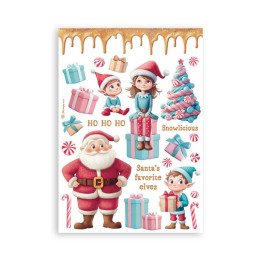 Washi pad 8 hojas A5 Candy Christmas Stamperia