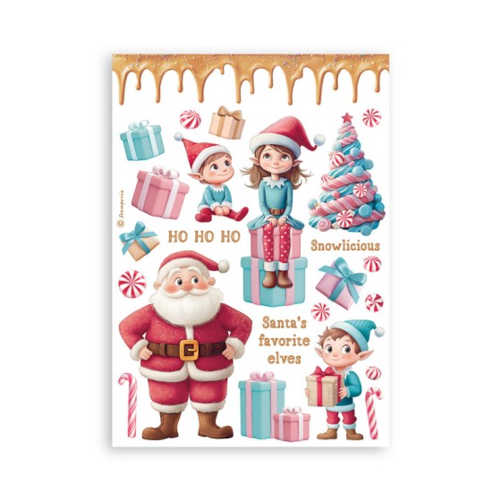 Washi pad 8 hojas A5 Candy Christmas Stamperia