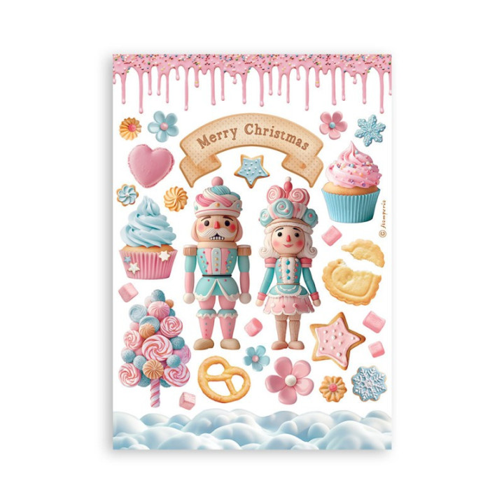 Washi pad 8 hojas A5 Candy Christmas Stamperia