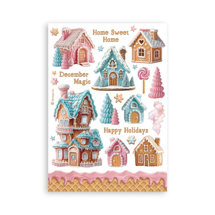 Washi pad 8 hojas A5 Candy Christmas Stamperia