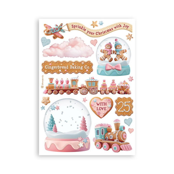 Washi pad 8 hojas A5 Candy Christmas Stamperia