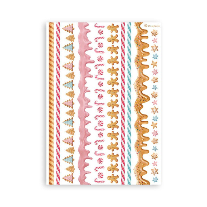 Washi pad 8 hojas A5 Candy Christmas Stamperia